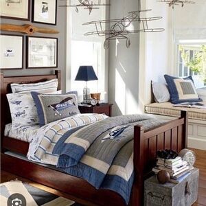 Pottery Barn Airplane Quilt plus 2 Shams